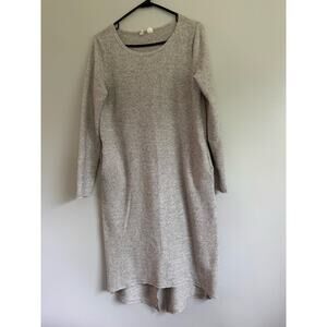 Moth by Anthropologie raw edge,‎ tan sweater dress with pockets